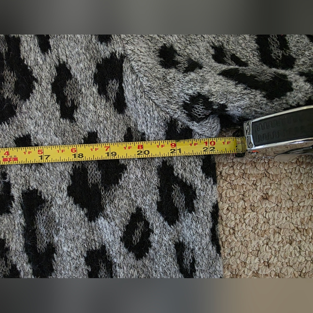 Nine West Black Animal Print Cardigan - Picture 8 of 10